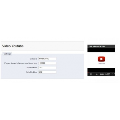 Модуль Видео Youtube Prestashop